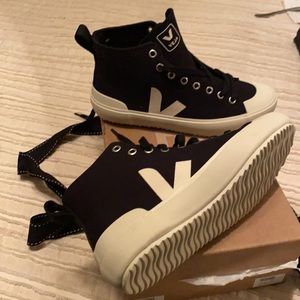 VEJA Black Canvas Sneakers